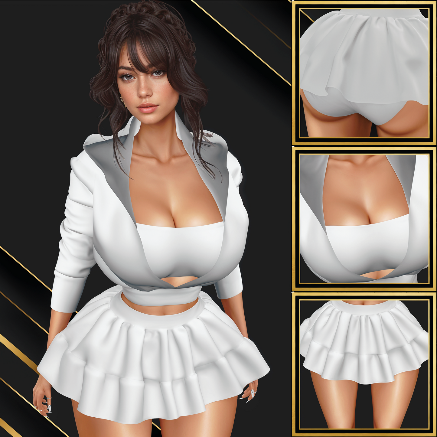 IMVU Hoodie Set Mesh