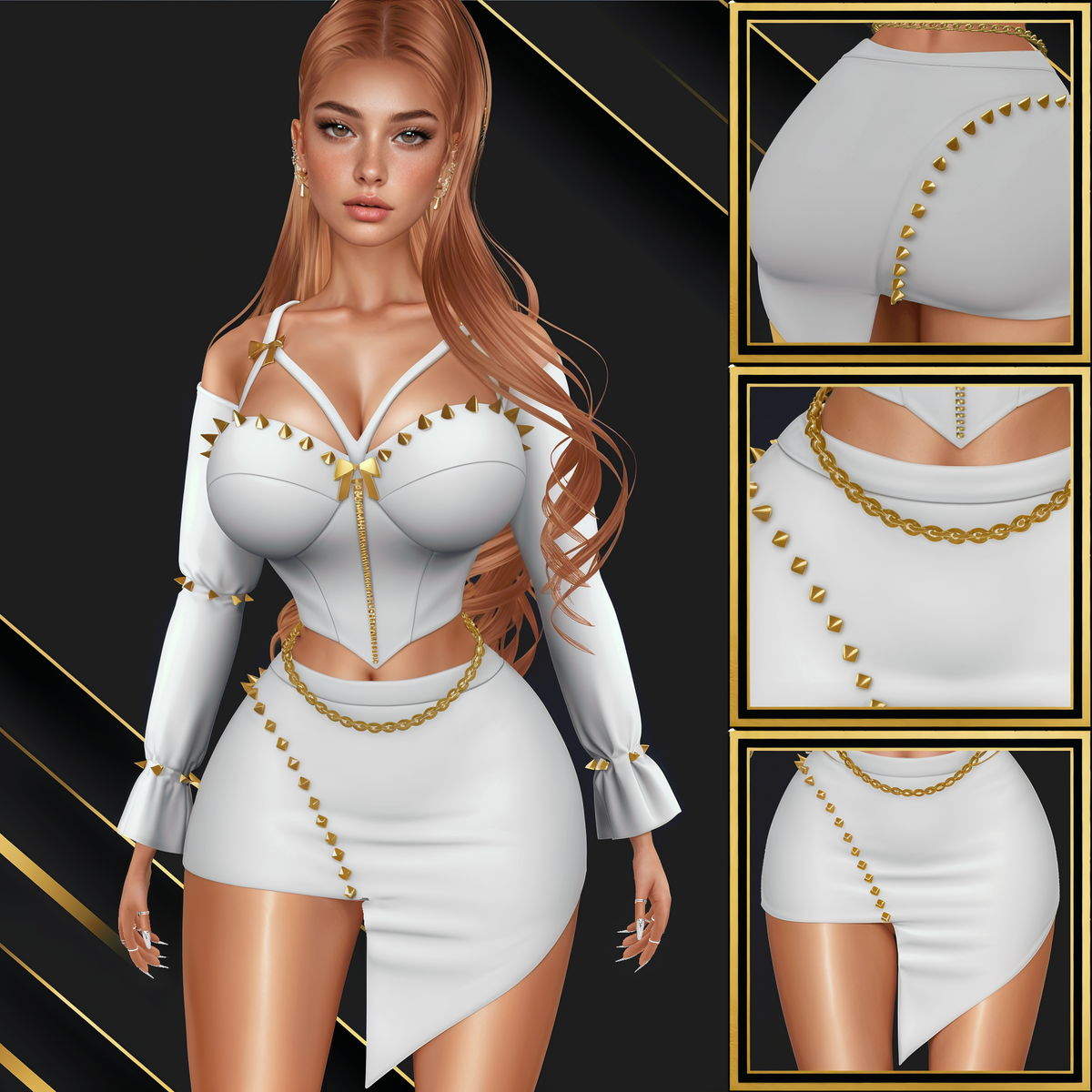 IMVU Elara Skirt Mesh