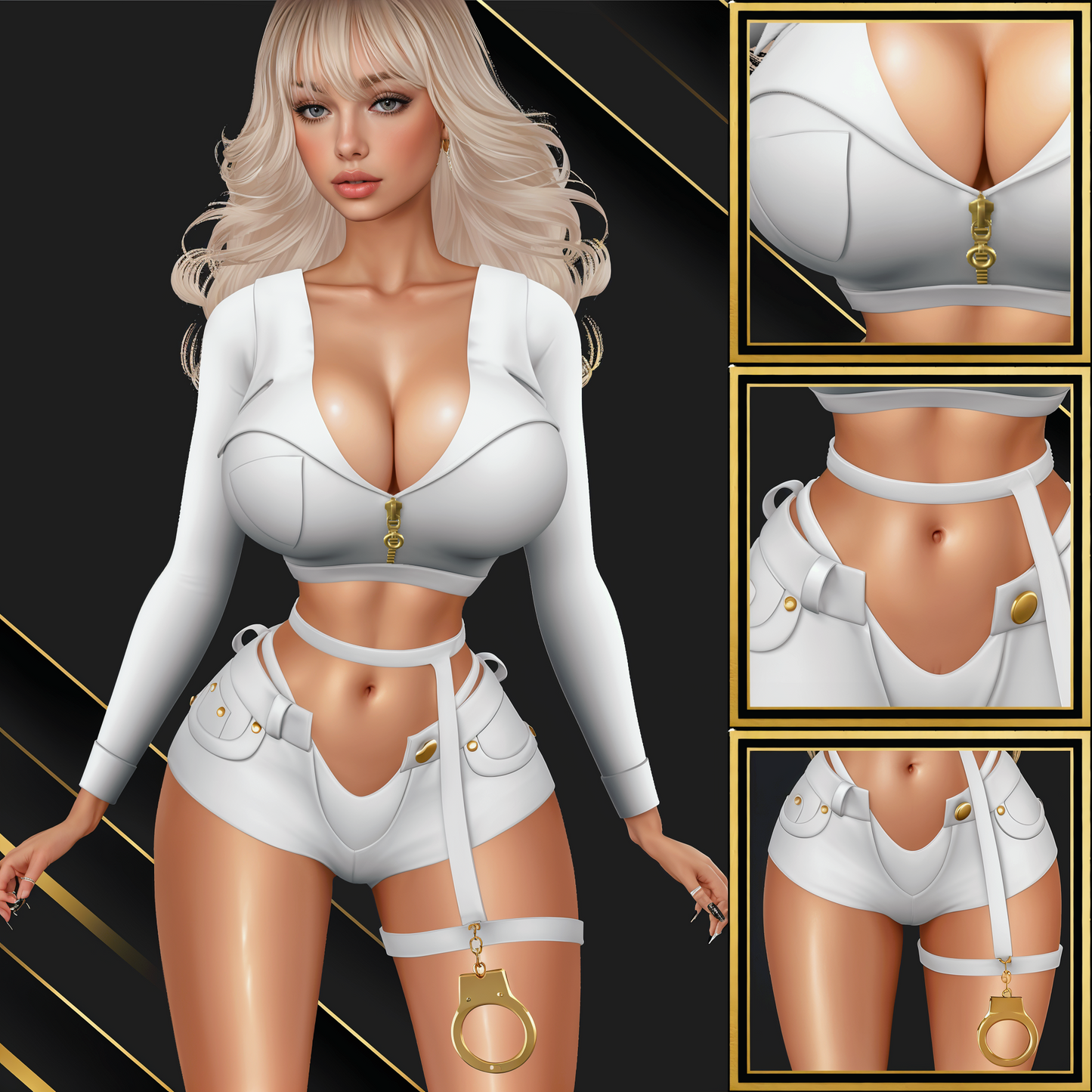IMVU Kiki Shorts Mesh