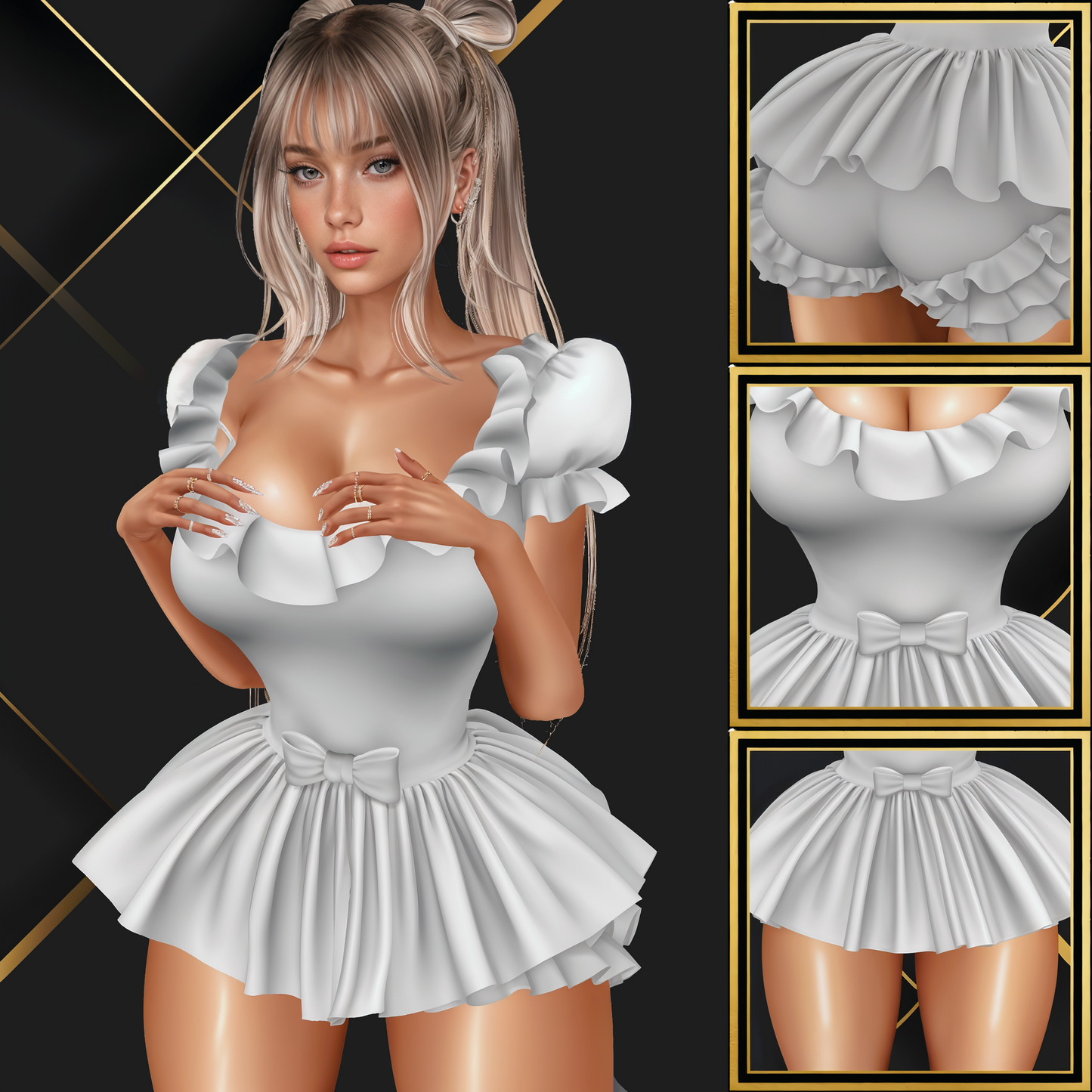IMVU Cutina Dress Mesh
