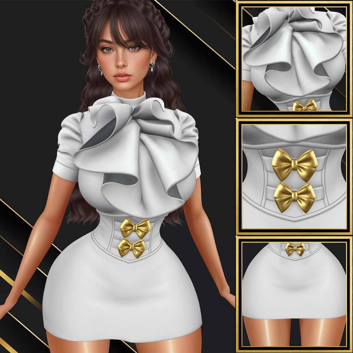 IMVU Amelie Dress Mesh