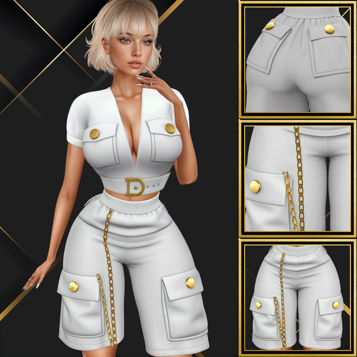 IMVU Sienna Shorts Mesh