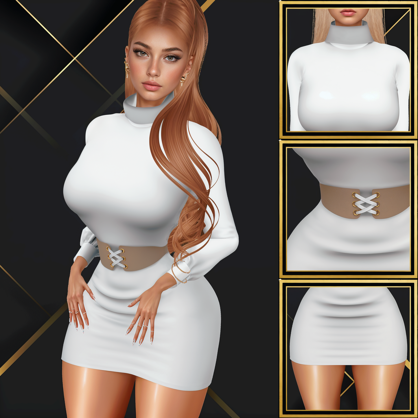 IMVU Sweater Dress V2 Mesh