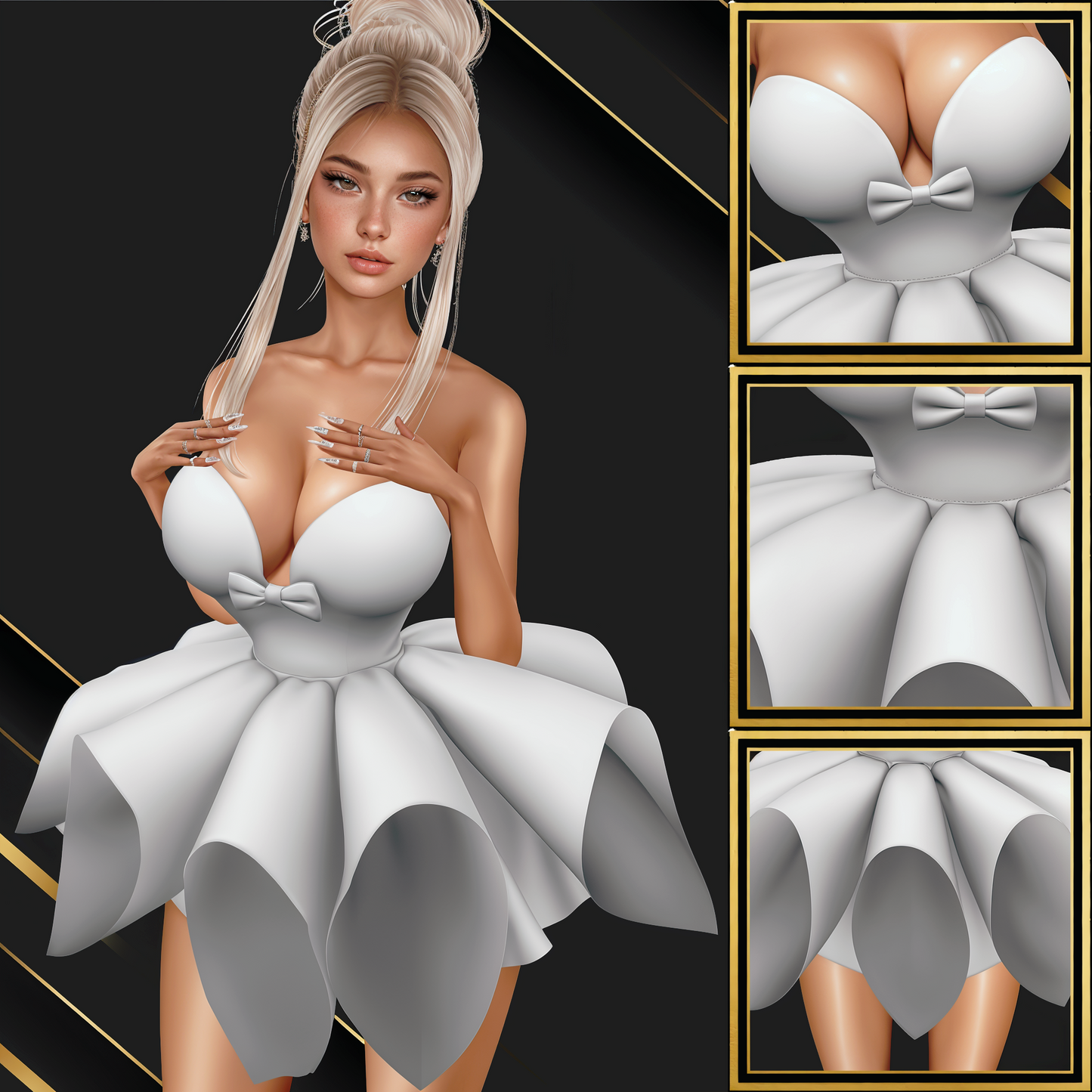 IMVU Blossom Babe Dress Mesh