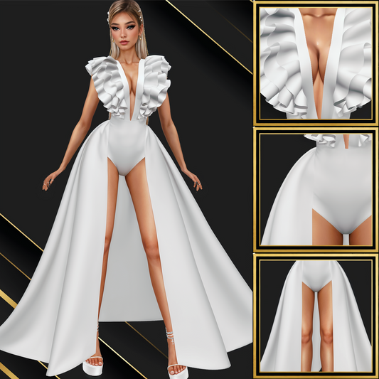 IMVU Sky W.Train Dress Mesh