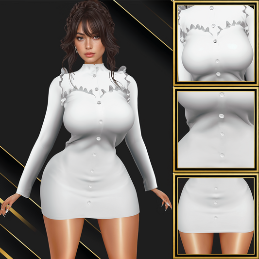 IMVU Anika Blouse Dress Mesh
