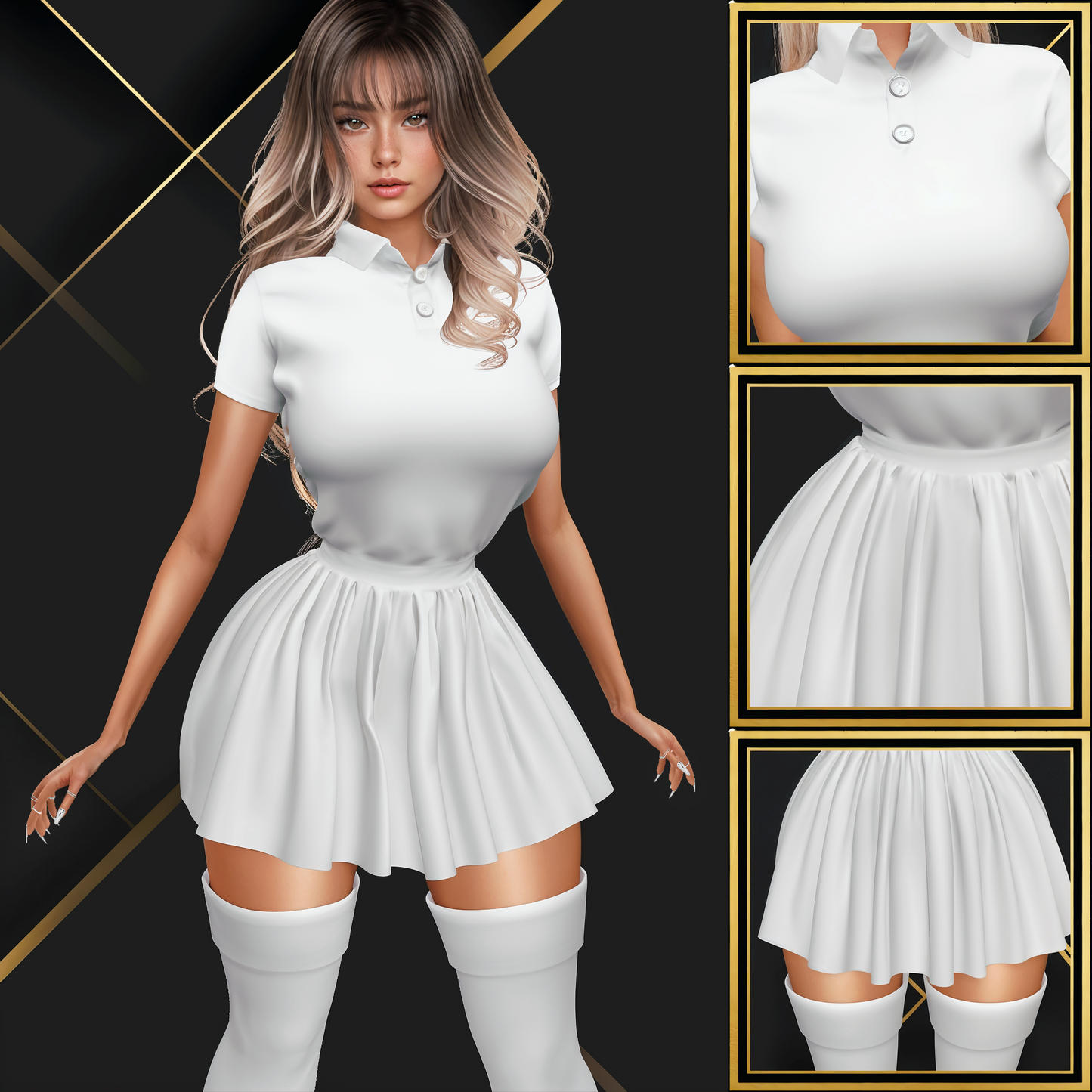 IMVU Atene Sport Outfit Mesh