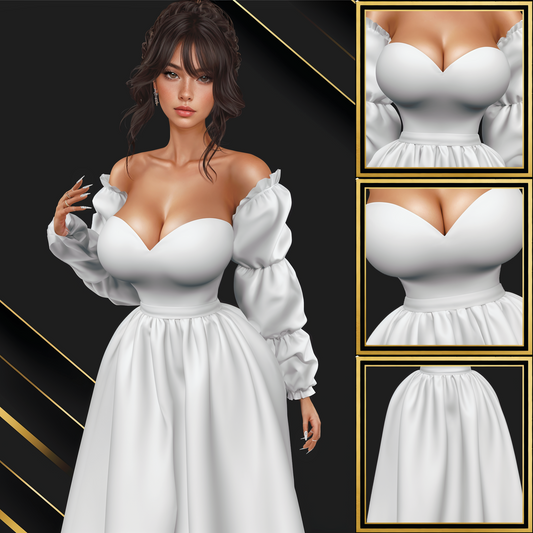 IMVU Bina Long Dress Mesh
