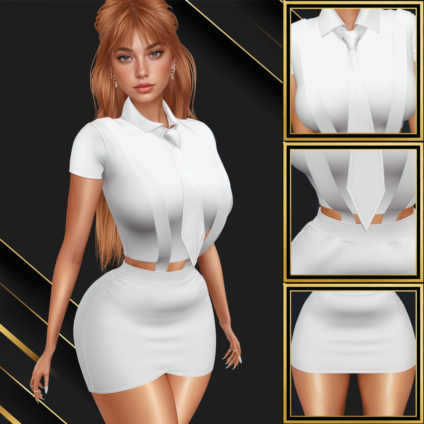 IMVU Vita School Outfit Mesh