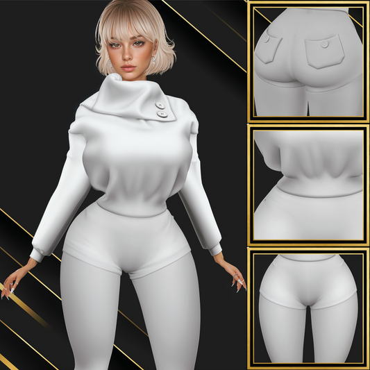 IMVU Latte Layers Set Mesh