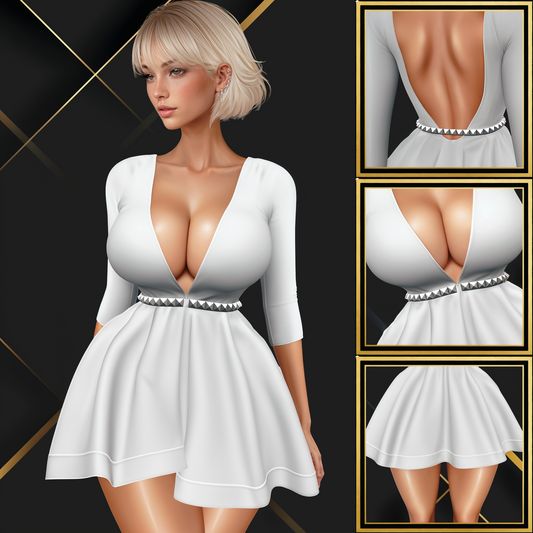 IMVU V-Neck Dress Mesh