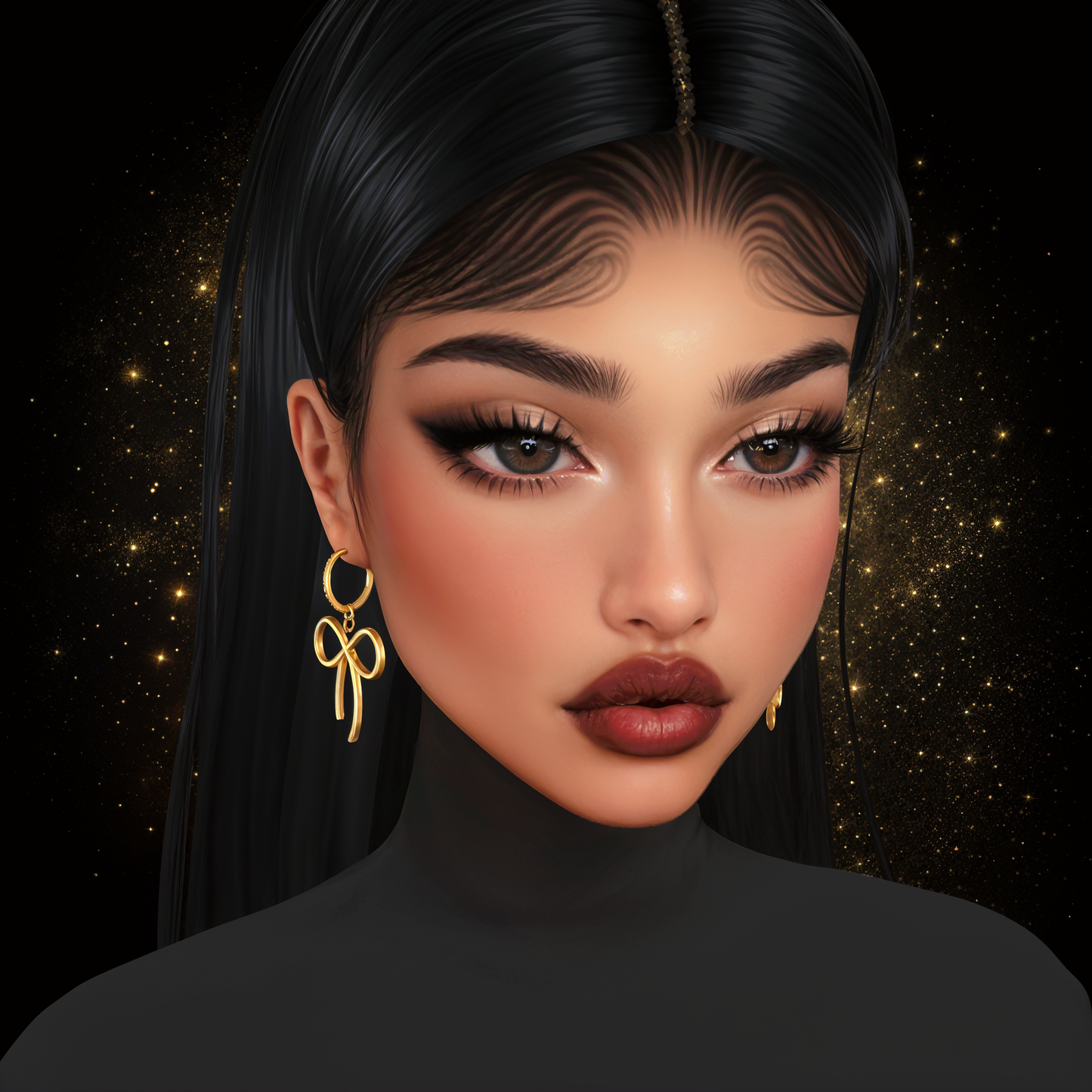 IMVU Lustrous Bow Ear. Mesh