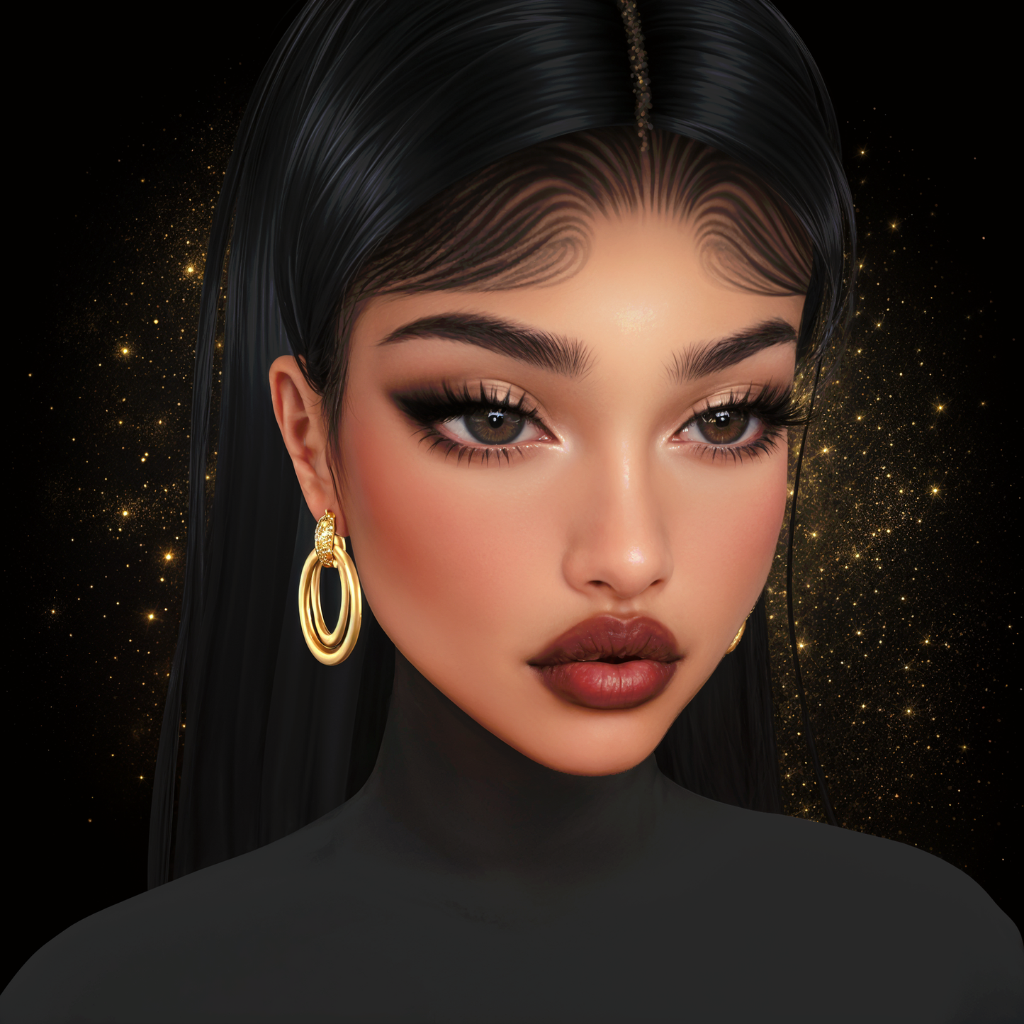 IMVU Snatched Gold Ear. Mesh