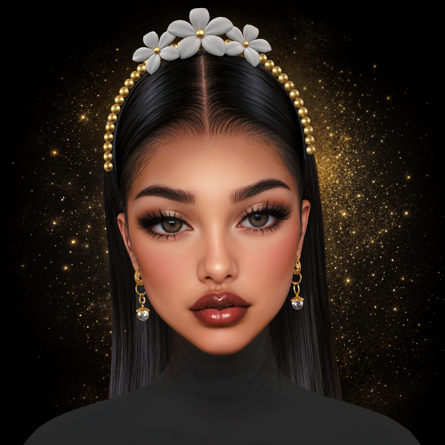 IMVU Pearls Headband V4 Mesh