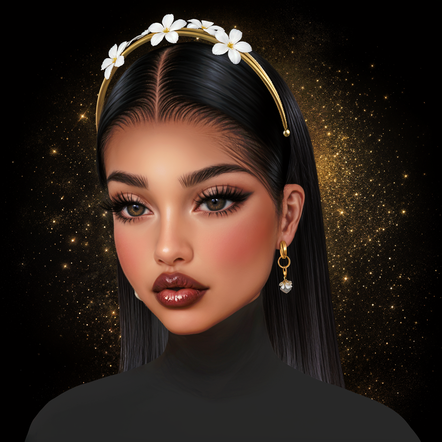 IMVU Flower Headband V1 Mesh