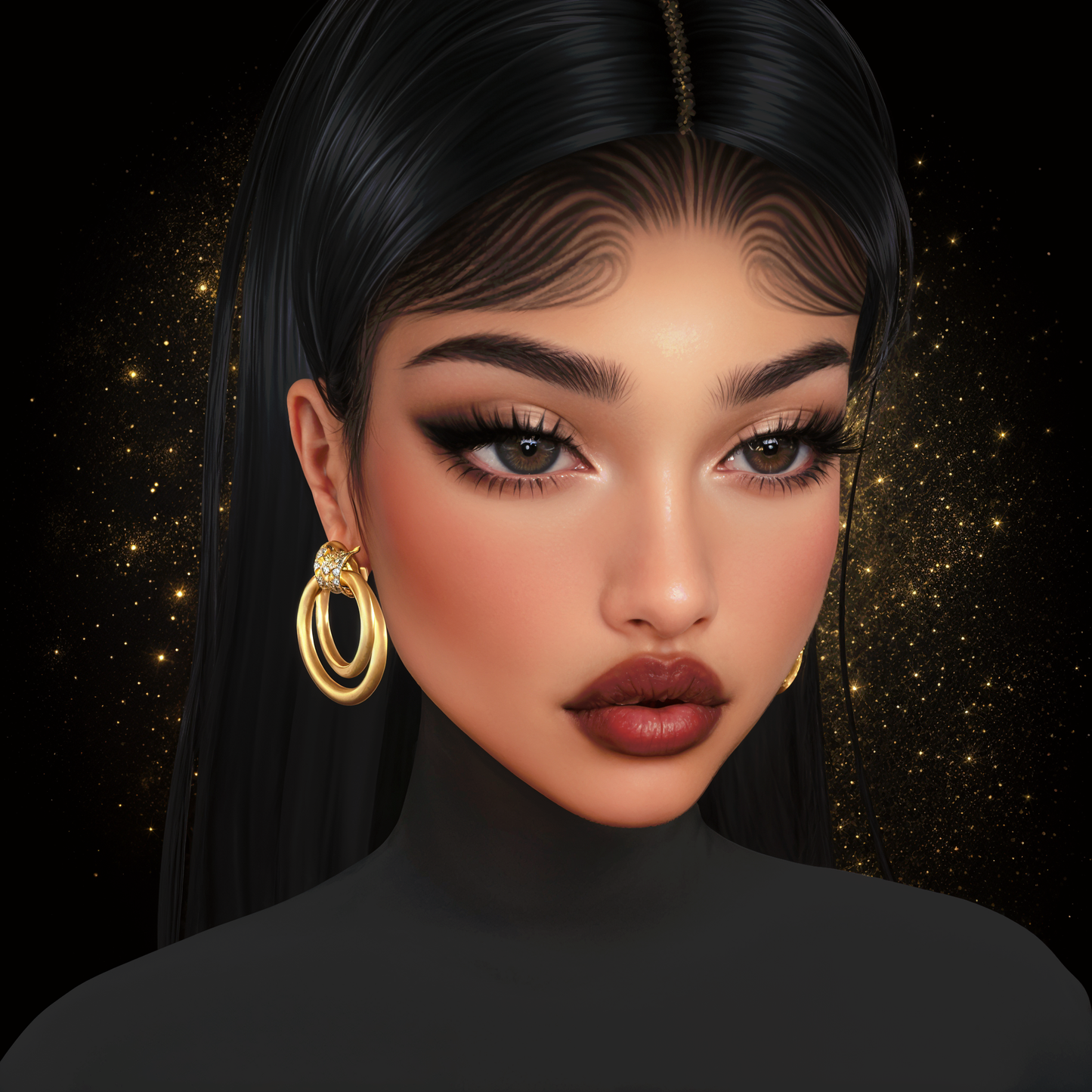 IMVU Eleganza Earrings Mesh