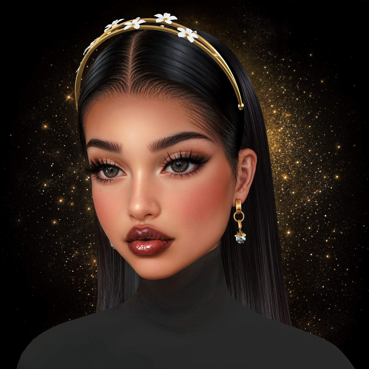 IMVU Flower Headband V2 Mesh
