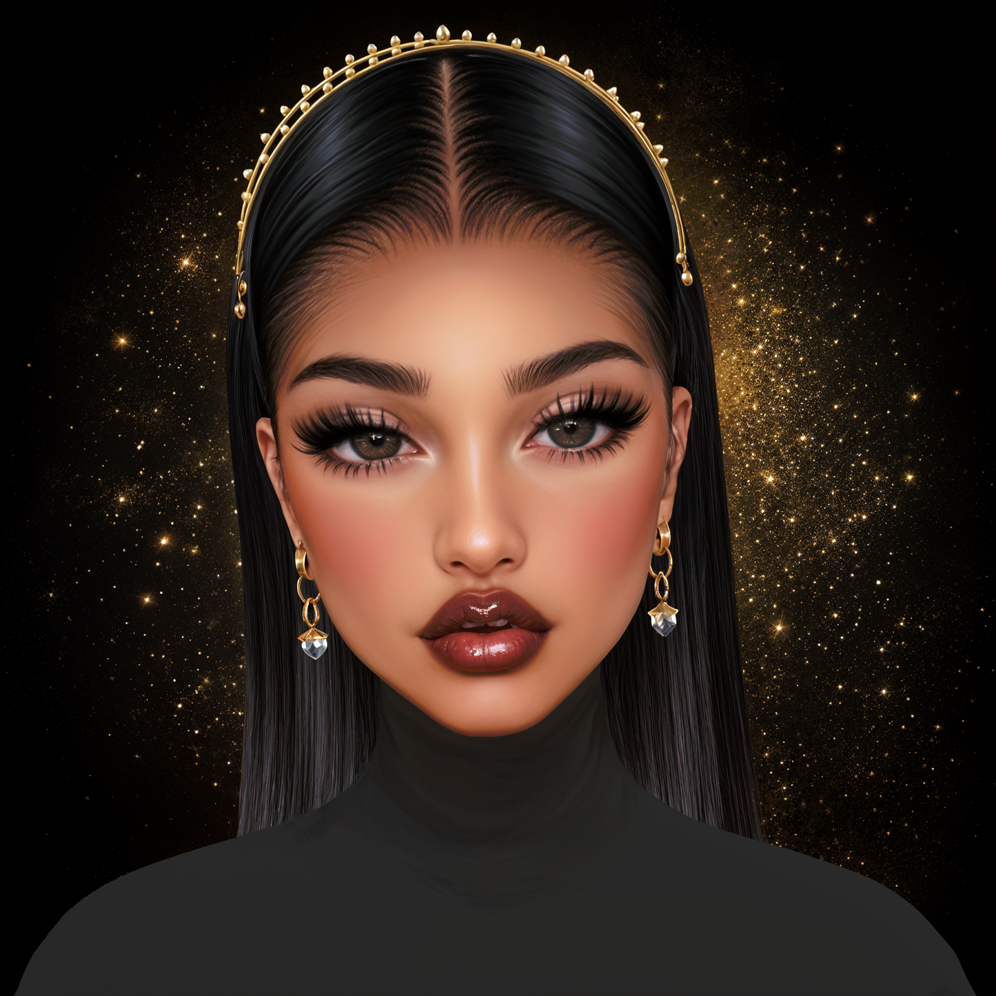 IMVU Pearls Headband V5 Mesh