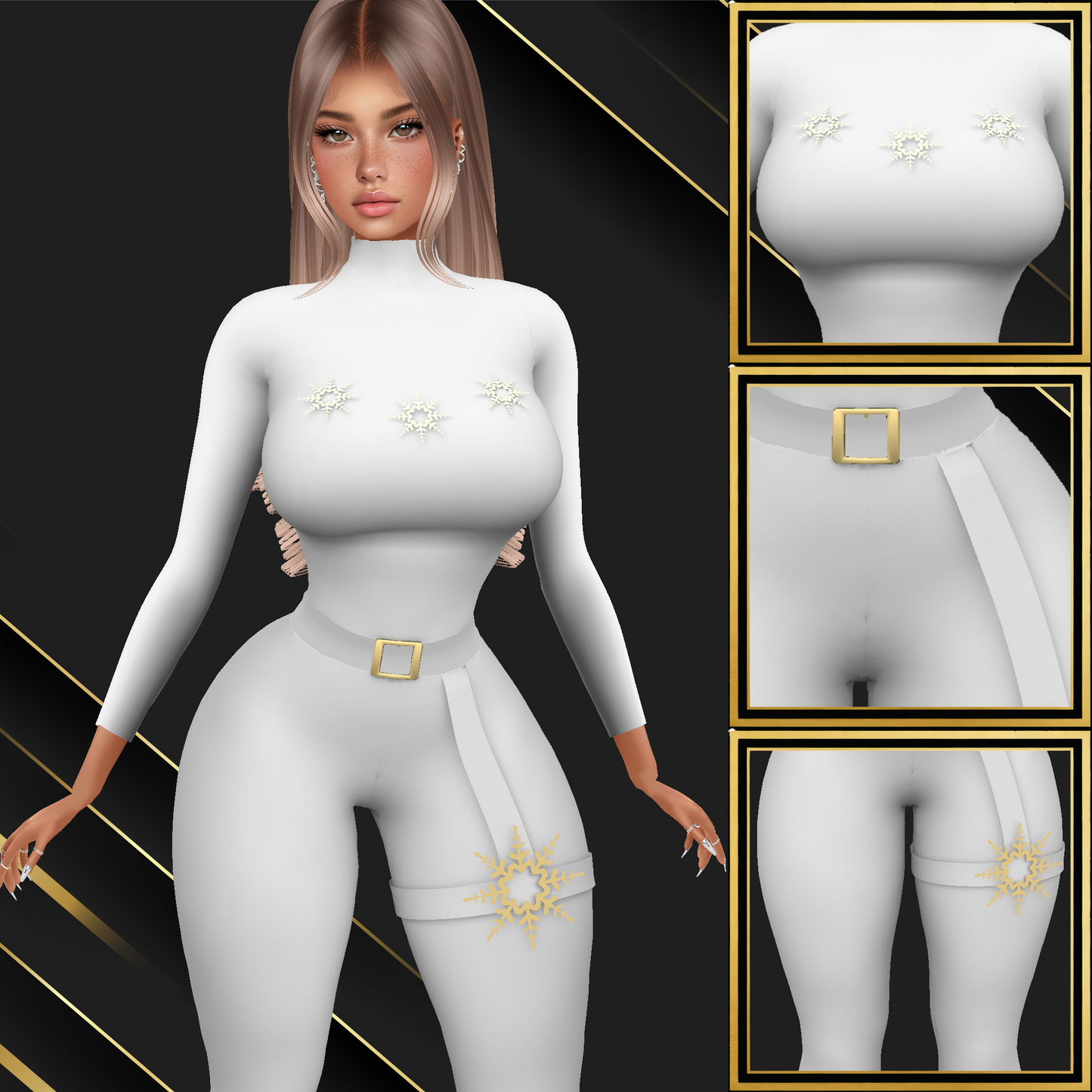 IMVU Snow Full Bodysuit Mesh