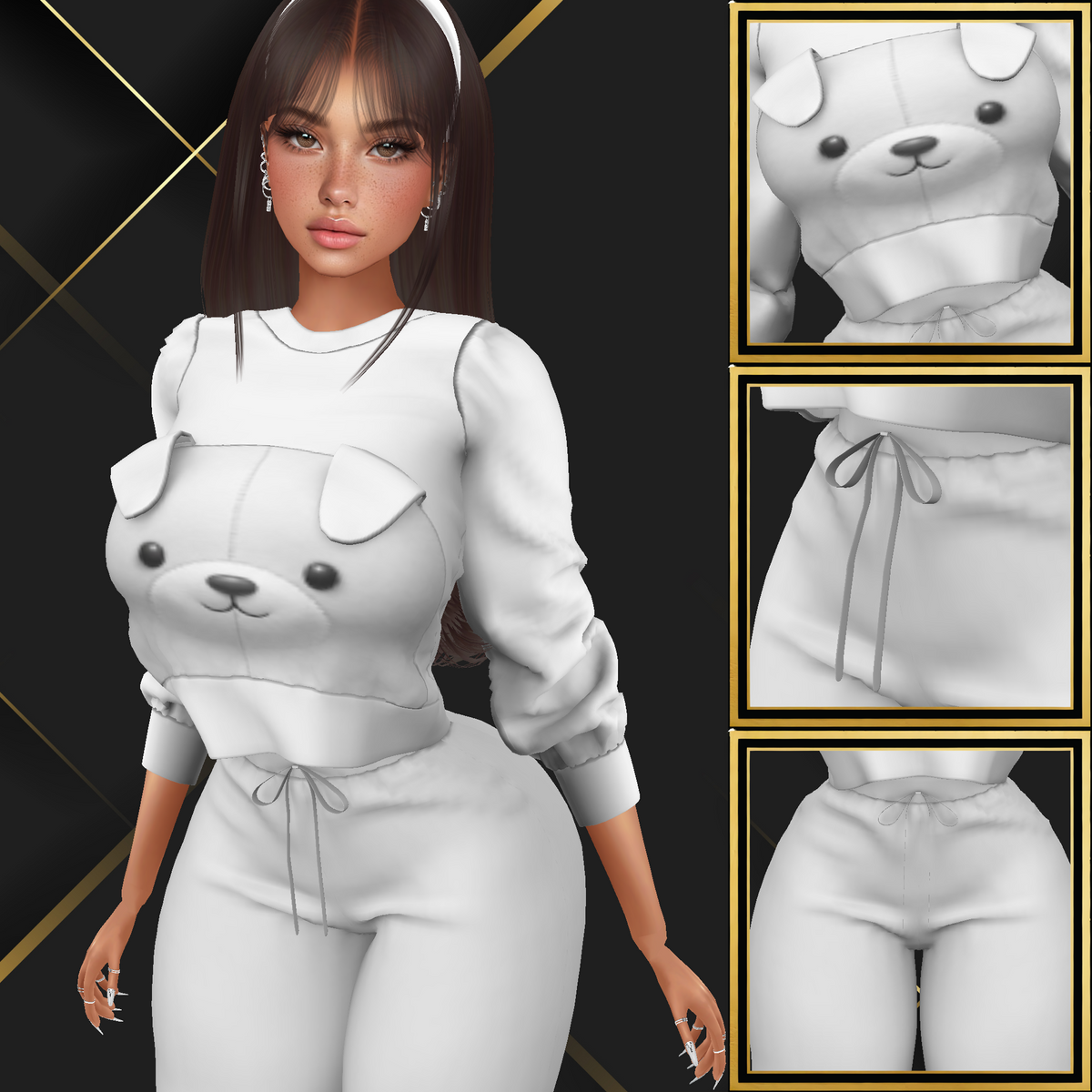 IMVU Cozy Teddy Pajama Mesh