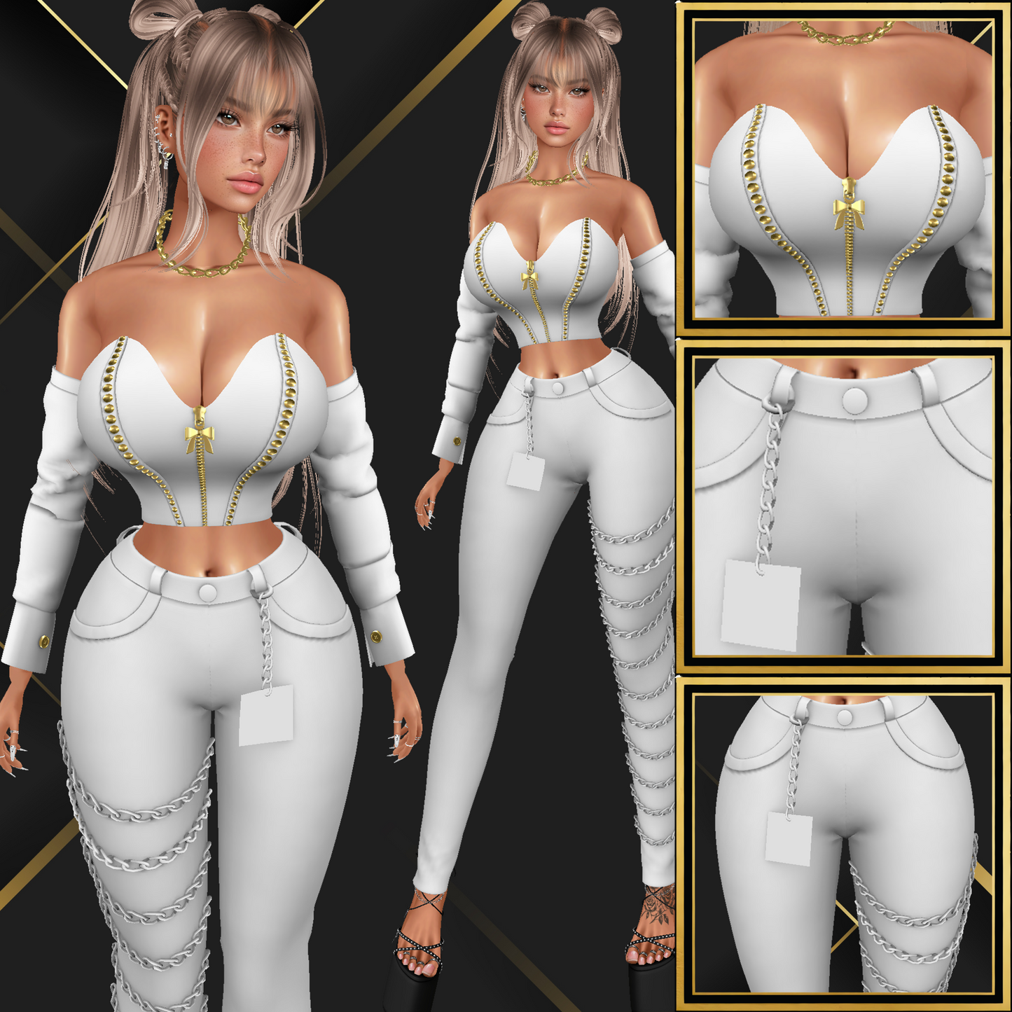 IMVU Corset Top Mesh