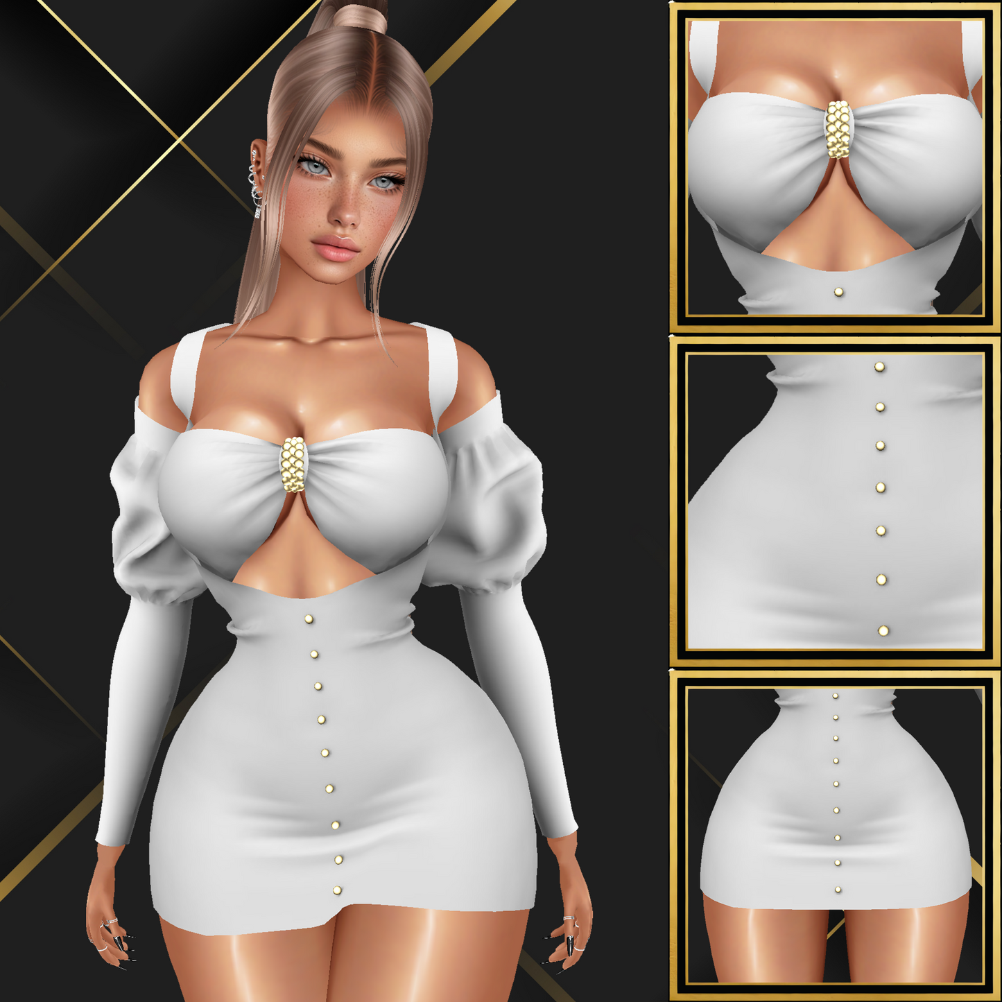 IMVU Fancy Dress Mesh