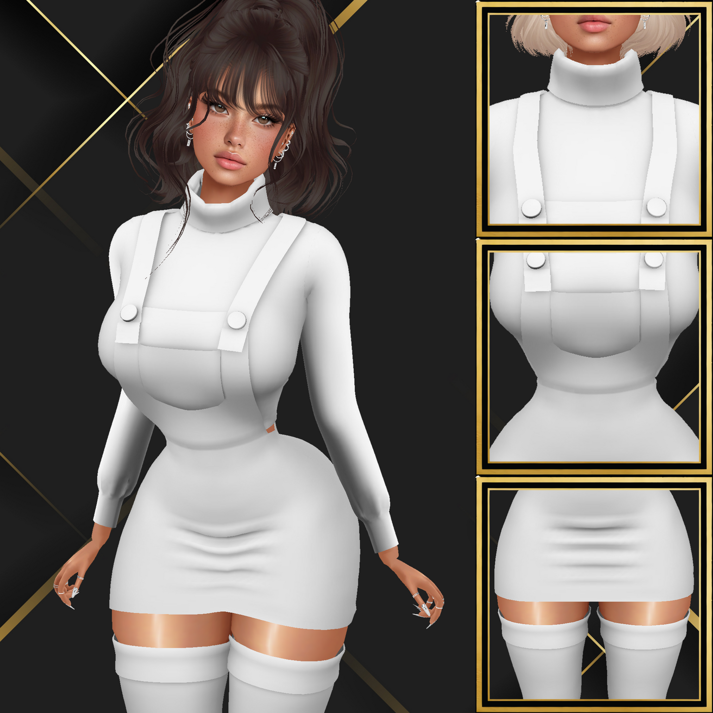 IMVU Dress Overalls Mesh