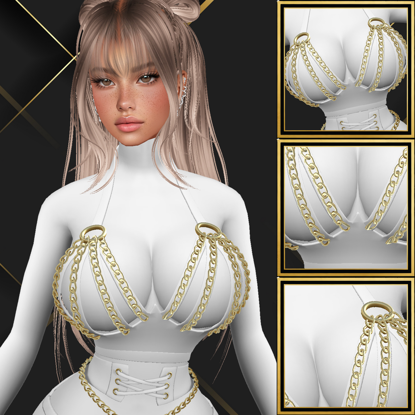 IMVU Temptress Top Mesh